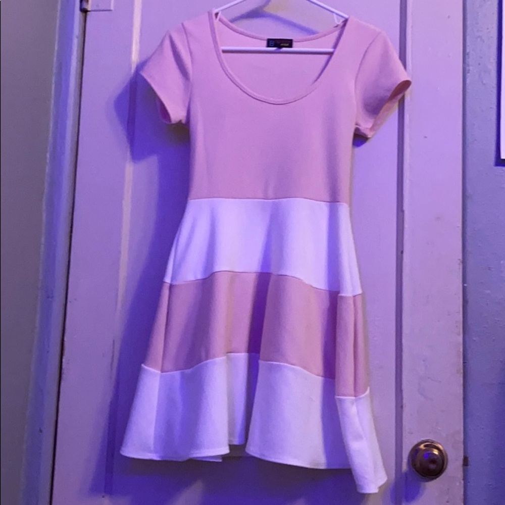Pink and White Dress